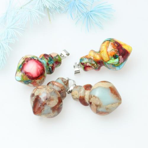 Imperial-Jaspis Anhänger, Impression Jaspis, Kalebasse, DIY, keine, 16x30mm, verkauft von PC