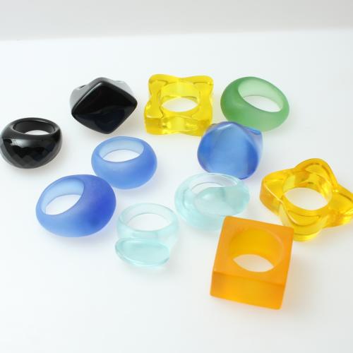 Anillos de Cristal de Murano, unisexo & diferentes estilos para la opción, tamaño:5.5-8, Vendido por UD