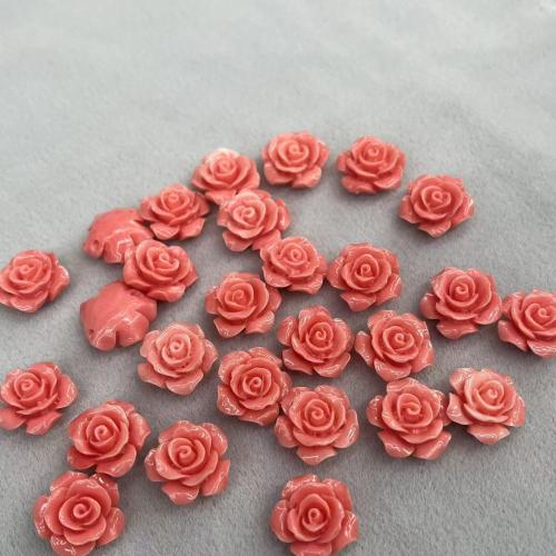 Granos de la cáscara teñido, Shell Polvos, Flor, Bricolaje & diverso tamaño para la opción, Rosado, 50PCs/Bolsa, Vendido por Bolsa
