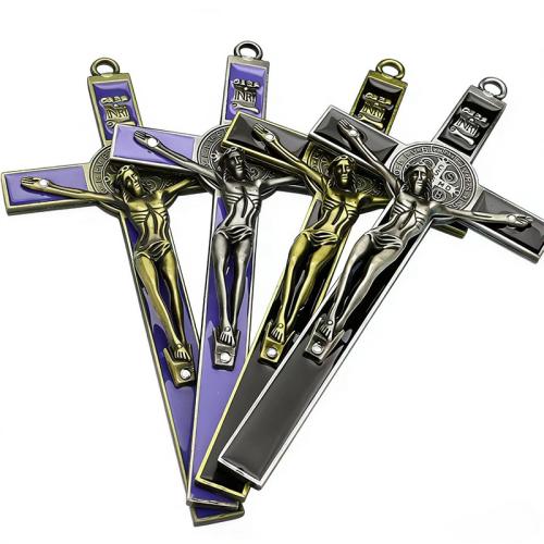 aleación de zinc Ornamentos colgantes, Cruces, chapado, Bricolaje & esmalte, más colores para la opción, 193x93x20mm, Vendido por UD