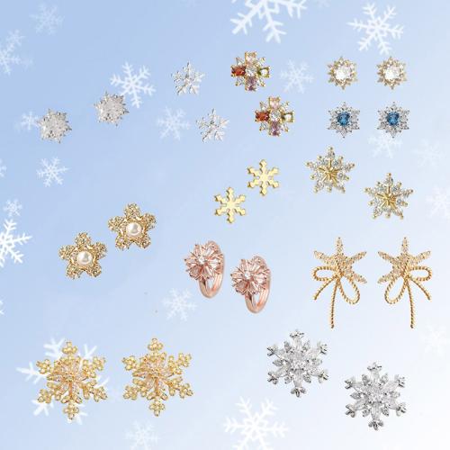 Befestiger Zirkonia Messing Ohrring, mit Kunststoff Perlen, plattiert, verschiedene Stile für Wahl & Micro pave Zirkonia & für Frau, keine, verkauft von Paar