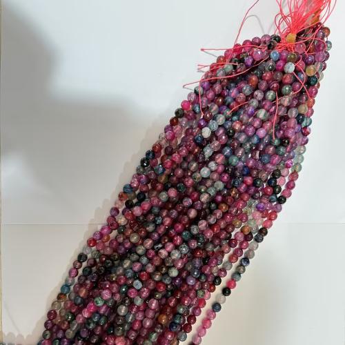 Natural Dragon Veins Agate Beads, Round, DIY, 8mm Approx 38 cm 