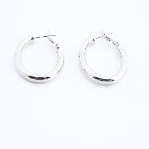 Messing Hoop Ohrringe, plattiert, Modeschmuck & für Frau, 33x27x4mm, verkauft von Paar