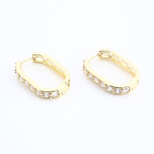 Harz Messing Drop Ohrring, Geometrisches Muster, goldfarben plattiert, Modeschmuck & für Frau & mit Strass, 23x16x4mm, verkauft von Paar