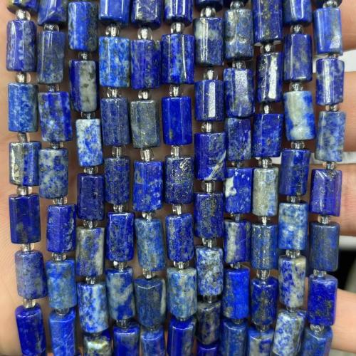 Natural Lapis Lazuli Beads, Column, fashion jewelry, blue, 8*11mmuff0c390mm [