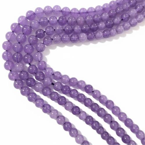 Synthetic Gemstone Beads, Round, DIY purple 