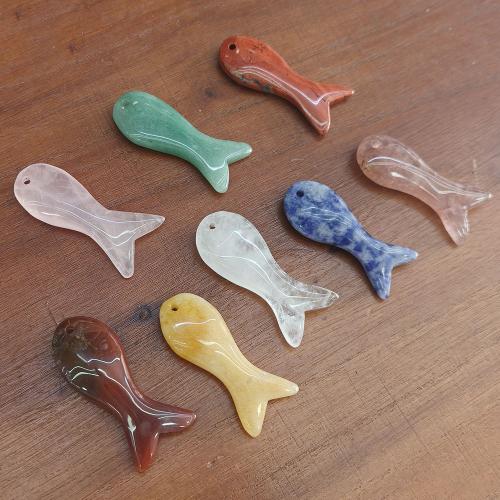Gemstone Jewelry Pendant, Fish, DIY 