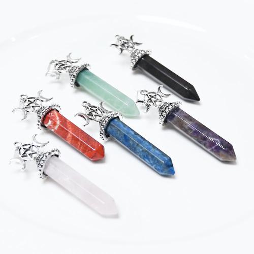 pendentif en alliage zinc à gemme , pierre gemme, avec alliage de zinc, Motif géométrique, DIY & différents matériaux pour le choix Vendu par PC