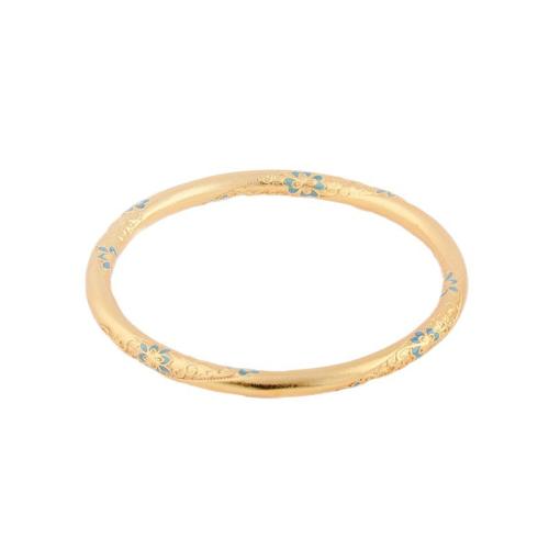 Zinc Alloy Bangle, sang gold plated & for woman & enamel 
