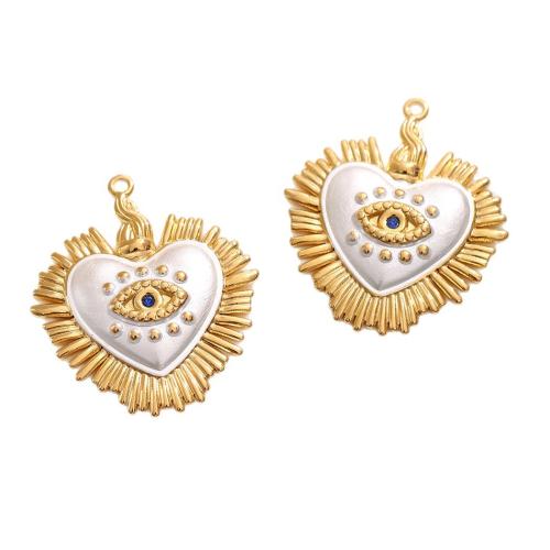 Enamel Stainless Steel Pendant, 304 Stainless Steel, gold color plated, DIY 