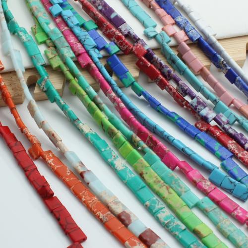Single Gemstone Beads, Geometrical Pattern, DIY Approx 38 cm 