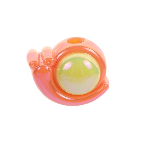 Plating Acrylic Beads, Snail, plated, DIY 