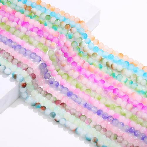 Deux perles de Murano de tonalité, chalumeau, Rond, impression, DIY, plus de couleurs à choisir, 8mm Environ 1.5mm Vendu par sac