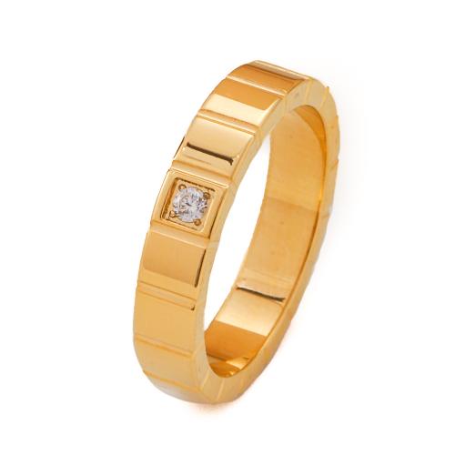 Acier inoxydable 304 bague, Placage, unisexe & normes différentes pour le choix & avec strass, plus de couleurs à choisir Vendu par PC