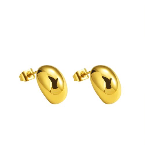 Acier inoxydable 304 boucle d oreille dormeuse, soja, Placage, bijoux de mode & pour femme, plus de couleurs à choisir, 9mm, Vendu par paire
