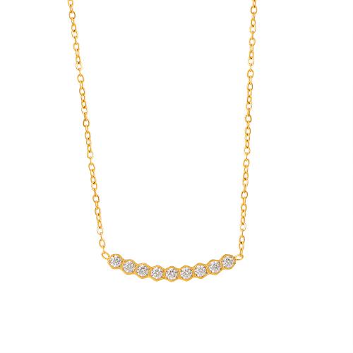 acero inoxidable 304 collar, con 5cm extender cadena, chapado, cadena oval & para mujer & con diamantes de imitación, más colores para la opción, longitud:aproximado 42 cm, Vendido por UD