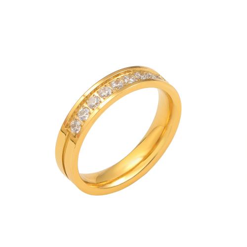 Acier inoxydable 304 bague, Placage, normes différentes pour le choix & pour femme & avec strass, plus de couleurs à choisir Vendu par PC