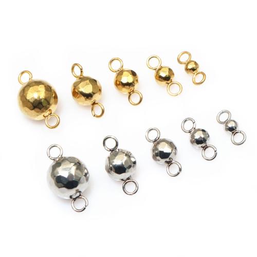 Stainless Steel Charm Connector, 304 Stainless Steel, Round, plated, DIY 