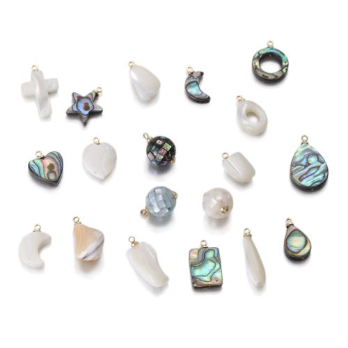 Brass Shell Pendants, with Brass, DIY 