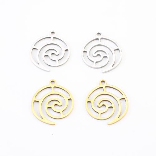 Pendentif creux en acier inoxydable, Acier inoxydable 304, Placage, DIY, plus de couleurs à choisir Vendu par lot