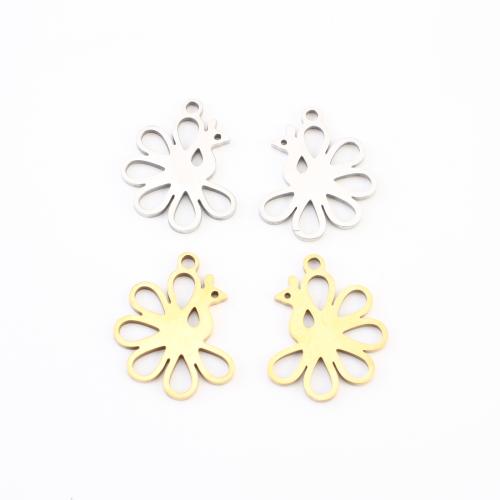 Pendentifs d'animaux en acier inoxydable , Acier inoxydable 304, animal, Placage, DIY & creux, plus de couleurs à choisir Vendu par lot