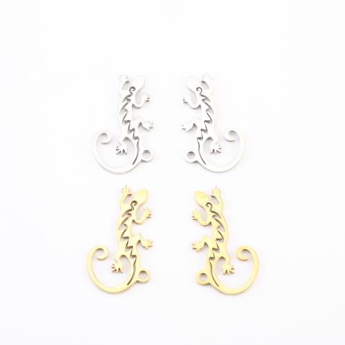 Pendentifs d'animaux en acier inoxydable , Acier inoxydable 304, gecko, Placage, DIY, plus de couleurs à choisir Vendu par lot