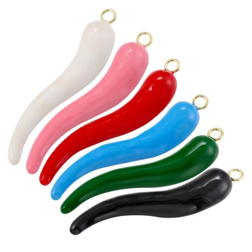 Enamel Brass Pendants, Pepper, DIY 