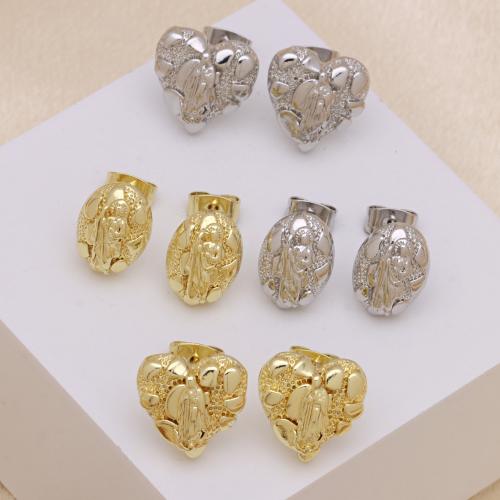 arete de latón, metal, chapado, diferentes estilos para la opción & para mujer, más colores para la opción, Vendido por Par[