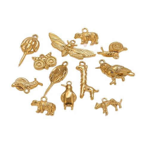 Pendentifs d'animaux en acier inoxydable , Acier inoxydable 304, animal, Placage, DIY & styles différents pour le choix, Vendu par PC