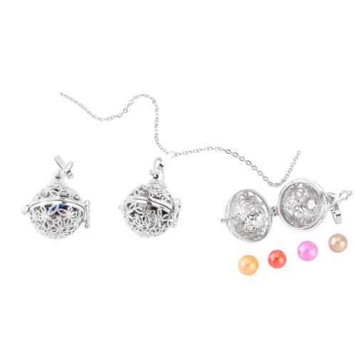 クラム ネックレス, とともに 304ステンレス鋼チェーン & 亜鉛合金ペンダント, とともに 5cm エクステンダチェーン, 女性用 & くり抜き, 無色, pendant size 18-25mm, 長さ:約 40 センチ, 売り手 セット