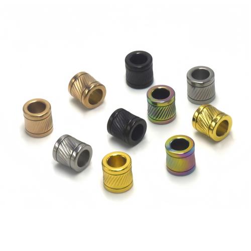 Edelstahl Perlen, 304 Edelstahl, Vakuum-Ionen-Beschichtung, DIY, keine, 10x10mm, Bohrung:ca. 6mm, verkauft von PC