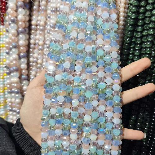 Plaqué Perles de verre, poli, dégradé de couleur & DIY & facettes, plus de couleurs à choisir, 8mm, Environ Vendu par brin