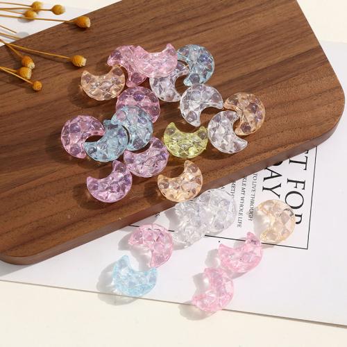 Perles acryliques transparentes, Acrylique, lune, DIY, plus de couleurs à choisir Environ 2.5mm, Environ  Vendu par lot[