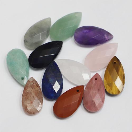 Pendentif bijoux de pierre gemme, larme, poli, DIY & différents matériaux pour le choix & facettes Vendu par PC