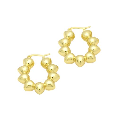 pendiente de gota colgando de latón, metal, 18K chapado en oro, para mujer, 28x30mm, Vendido por Par