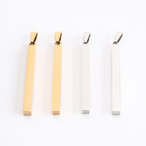 Pendentifs en acier inoxydable, Acier inoxydable 304, rectangle, Placage, DIY, plus de couleurs à choisir Vendu par PC