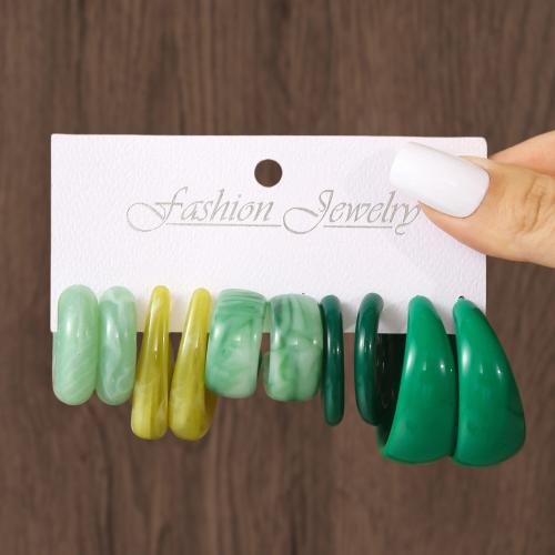 résine Stud Set, bijoux de mode & styles différents pour le choix & pour femme, Vendu par fixé