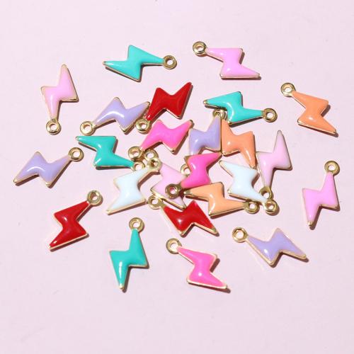 Pendentifs en acier inoxydable émail, Acier inoxydable 304, Symbole de la foudre, Placage de couleur d'or, DIY, plus de couleurs à choisir Vendu par PC