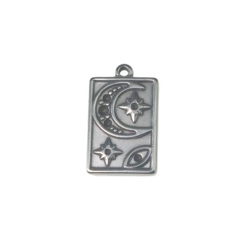 Pendentifs en acier inoxydable, Acier inoxydable 304, rectangle, DIY Vendu par PC