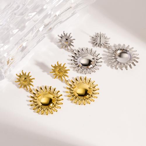 Acier inoxydable 304 parure de bijoux, soleil, Placage ionique sous vide, styles différents pour le choix & pour femme, Vendu par PC
