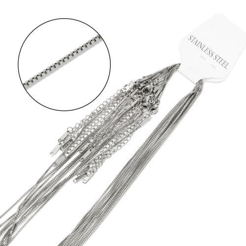 Chaîne collier de mode en acier inoxydable, Acier inoxydable 304, Placage ionique sous vide, DIY & styles différents pour le choix Vendu par lot