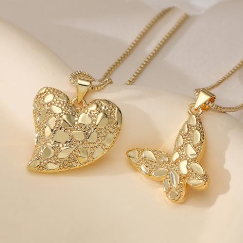 Messing Halskette, mit Verlängerungskettchen von 5cm, goldfarben plattiert, verschiedene Stile für Wahl & für Frau, Länge:ca. 45 cm, verkauft von PC