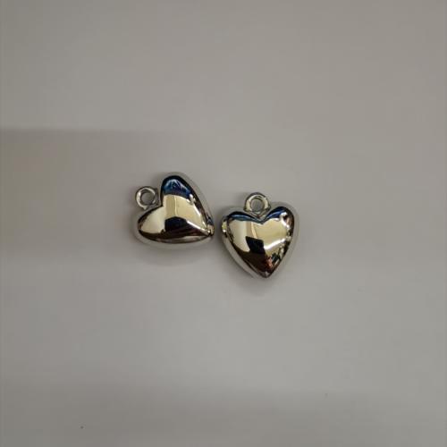 CCBプラスチックペンダント, コッパー加工プラスチック, ハート形, プラチナカラーメッキ, DIY 1000パソコン/バッグ, 売り手 バッグ