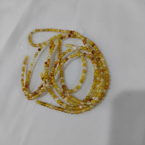 Natürliche Streifen Achat Perlen, rund, DIY & verschiedene Größen vorhanden, orange, verkauft von Strang