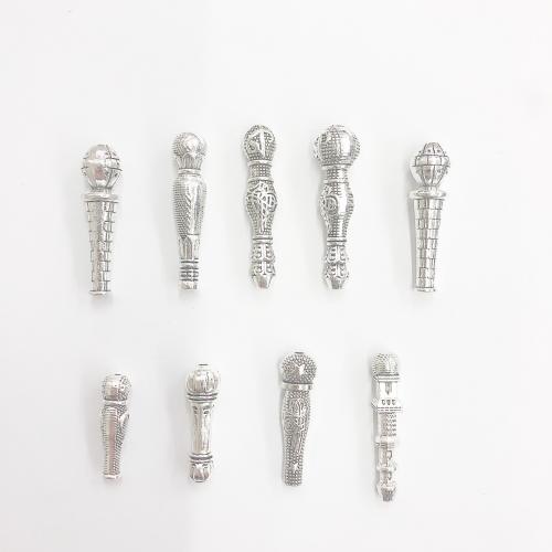 Zinc Alloy Tube Beads, antique silver color plated, DIY 