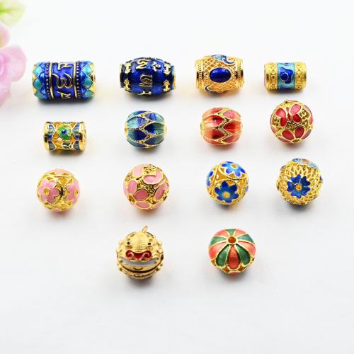 Messing Zwischenperlen, goldfarben plattiert, DIY & verschiedene Stile für Wahl & Emaille, verkauft von PC[