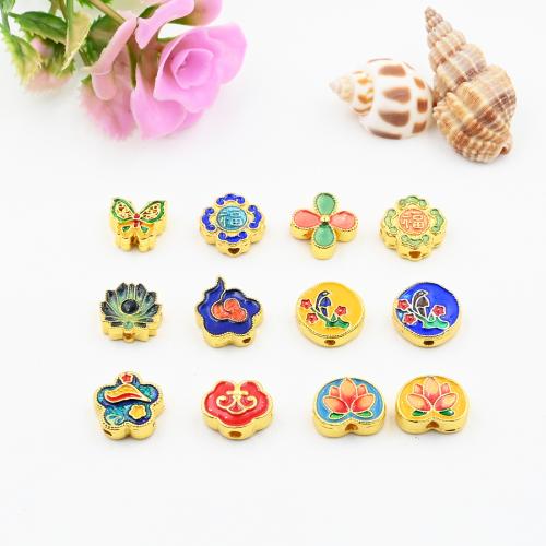 Messing Zwischenperlen, vergoldet, DIY & verschiedene Stile für Wahl & Emaille, verkauft von PC[