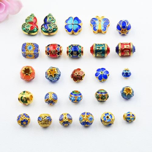 Messing Zwischenperlen, vergoldet, DIY & verschiedene Stile für Wahl & Emaille, verkauft von PC