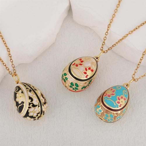 Handgemachte Messinghalskette, Messing, oval, goldfarben plattiert, DIY & verschiedene Stile für Wahl & Emaille, keine, verkauft von PC