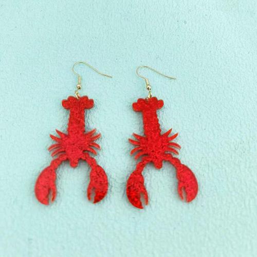 Acrylic Drop Earring, Lobster, handmade, fashion jewelry & for woman 